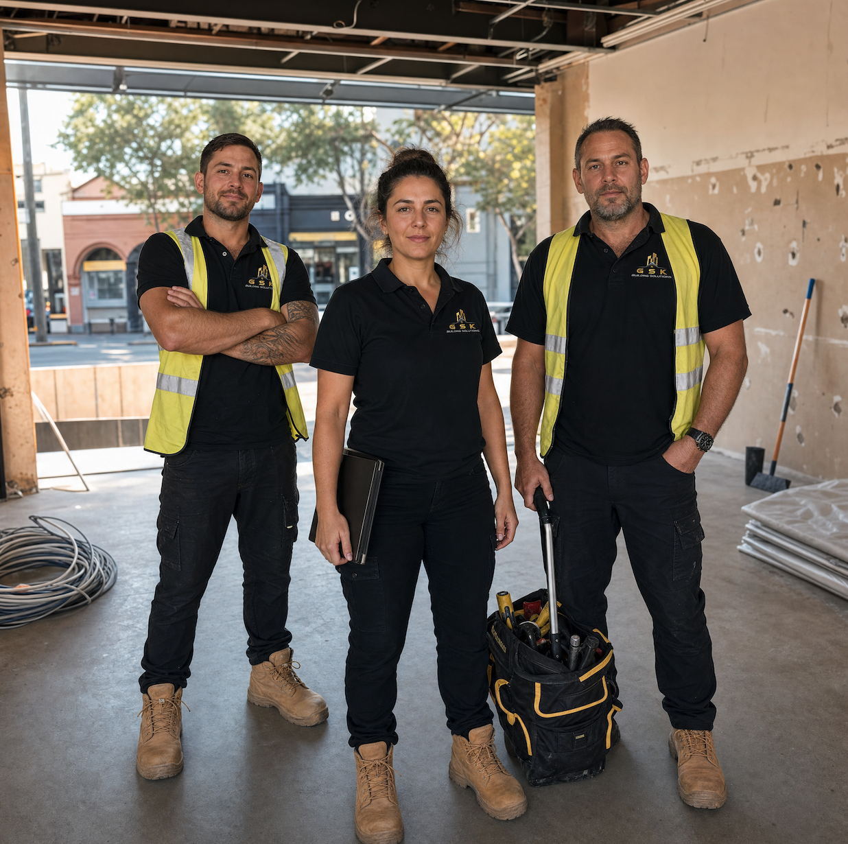 Sarah K. and the Sydney GSK team on site